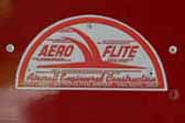 1947 Aero Flite vintage trailer with a new reproduction Aero Flite emblem plate on the side