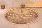 1948 Terry Rambler vintage trailer still has its original Terry Rambler oval id plate