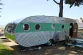 Photo of a nicely restored vintage 1950 Airfloat 28ft. Land-Yacht travel trailer