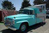 Very cool vintage hinged top camper mounted on a vintage 1960 International Harvester pickup truck based camper
