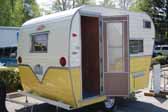 Image shows a wonderful Aladdin vintage trailer made by the Aladdin Trailer Company in Oregon during the 1960's