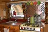 Vintage 1965 Airstream Tradewind trailer with beautifully restored galley