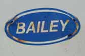 Oval Bailey logo graphics decal on a 1970 Bailey caravan made in the U.K.