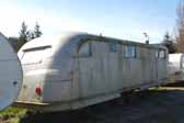 Restorable Spartan Manor trailer found in a vintage trailer storage yard