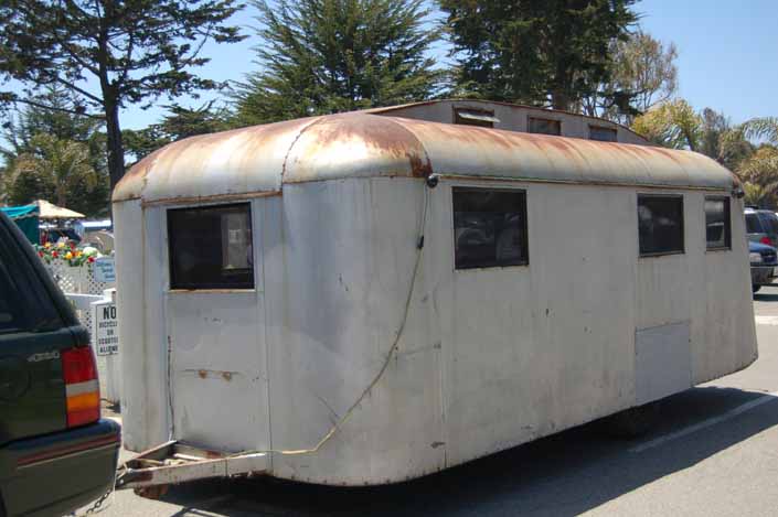 Wonderful Vintage Westcraft Trolley Top trailer in a vintage trailer Storage Yard would be a great restoration project