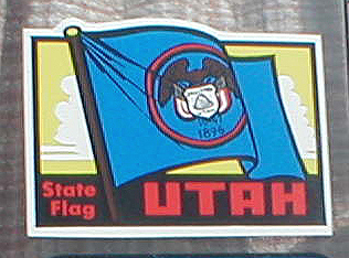 Vintage Travel Decal commemorates Utah's State Flag