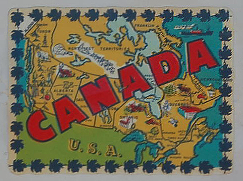 Rare Vintage Travel Decal honors Canada