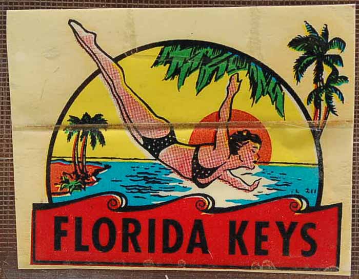 Vintage Travel Decal From the Florida Keys