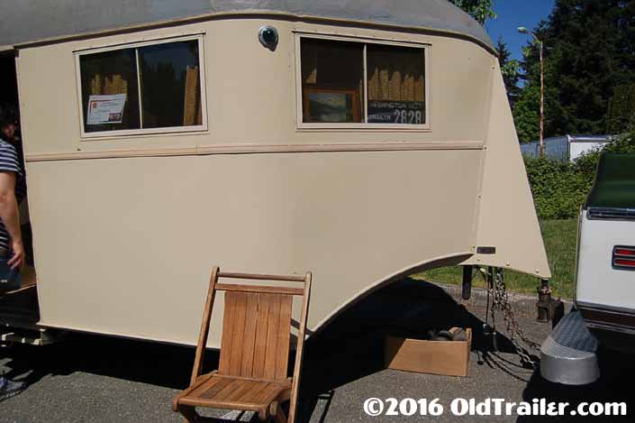 Vintage 1937 Vagabond trailer still has the original window frames