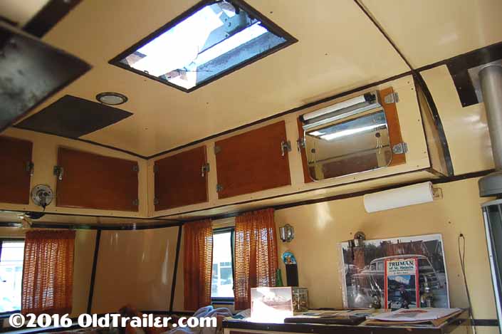 1937 vintage Vagabond trailer ceiling vent