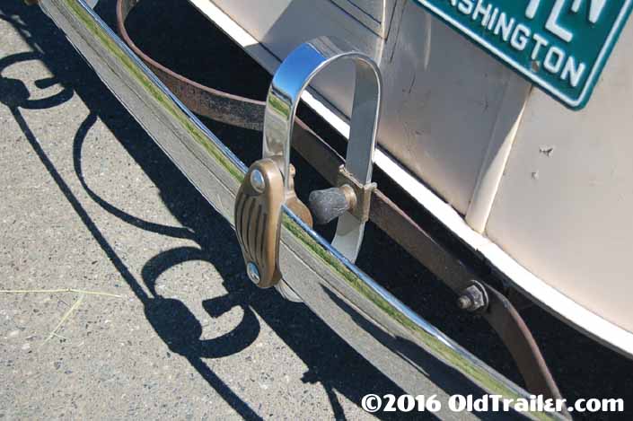 This vintage 1937 vagabond trailer still has the unique original spring bumpers