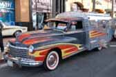 Great retro-flames paint job on this rare 1947 Dodge Fishing Car camper