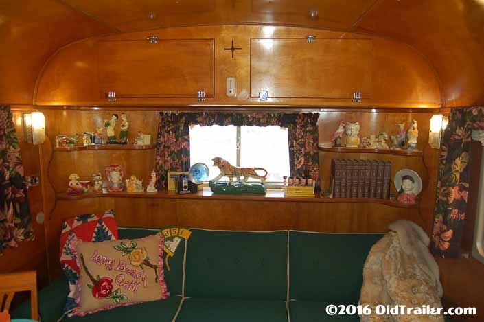 1951 Vagabond vintage trailer with living room cabinets