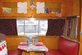 1956 Shasta Trailer with a great retro diner themed dining area