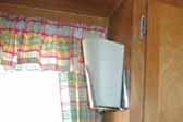 Original vintage googies-inspired light fixture in 1963 Shasta Trailer