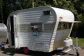 Nice example of an old Aladdin travel trailer, is the Genie model and is ready for restoration