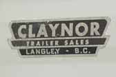 Vintage 1966 Holiday Todler trailer has an original Claynor Trailer Sales decal from Langley, B.C.