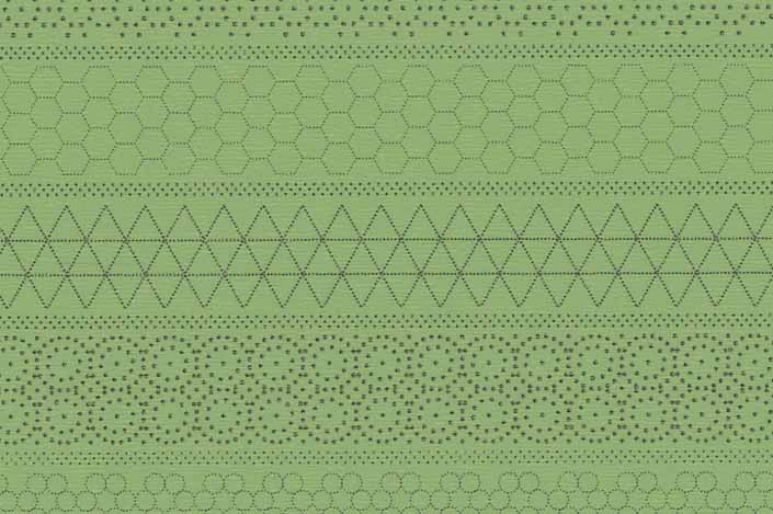 Retro formica laminate sample chip; Mint Dotscreen pattern #6616