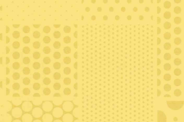 Retro formica laminate sample chip; Citrus Halftone pattern #6619