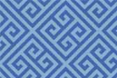 Formica Laminate retro pattern sample chip for pattern Blue Greek Key #9492