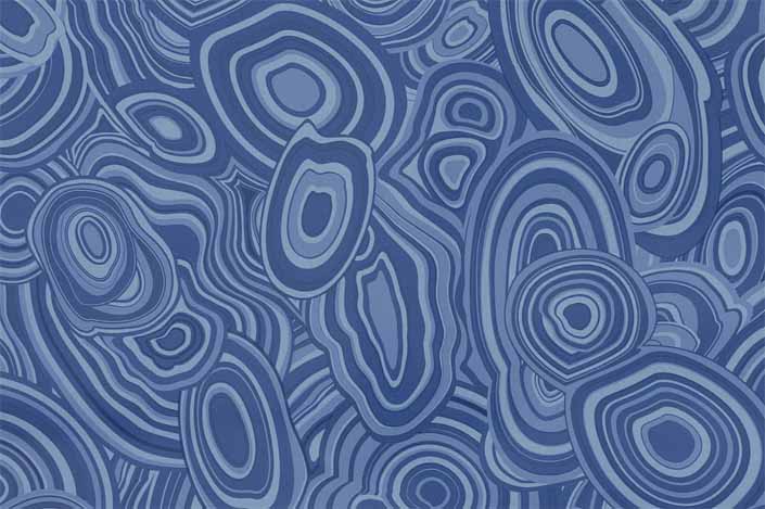 Retro formica laminate sample chip; Blue Malachite pattern #9495