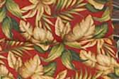 This photo shows a swatch of retro fabric with classic hawaiian tropical design like a gauguin painting, for your vintage trailer