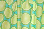 This image is a sample of a great looking retro fabric pattern with a 1960's colorful lemon slices design, for your vintage trailer