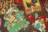 This image is a sample of a great looking retro fabric pattern with fun country designs, for your vintage trailer