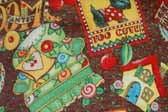This image is a sample of a great looking retro fabric pattern with fun country designs, for your vintage trailer