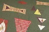 This image is a sample of a great looking retro fabric pattern with mid century geometric designs, for your vintage trailer