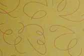Original yellow midcentury laminate squiggles pattern sample chip
