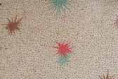 Sample of a vintage plastic laminate star burst style from the 1950's and 1960's