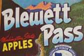 Colorful Vintage Trailer Decal honors famous Blewett Pass Apples in the State of Washington