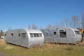 Nice pair of original aluminum Spartanette travel trailers available as restoration projects