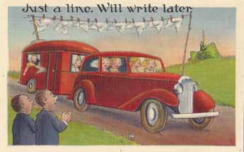 Vintage Travel Trailer humor post card