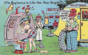 Collectable vintage trailer bawdy humor postcard