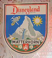 Bavarian themed Vintage Travel Decal commemorates Disneland's Matterhorn ride attraction
