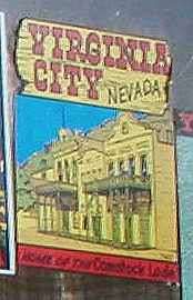 Original Vintage Travel Decal from Virginia City in the State of Nevada