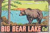 Old Vintage Travel Decal from Big Bear Lake Recreational Area in California