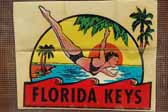 Iconic Vintage Travel Decals from the Florida Keys area in Florida