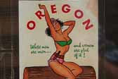 Vintage Decal features Lumberjack Pinup from Oregon State