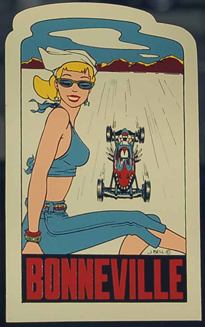 Vintage Travel Decal From The Bonneville Salt Flats in Utah