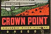 Very Rare Vintage Travel Decal Shows Historic Vista Point Building at Crown Point on The Columbia River in Oregon