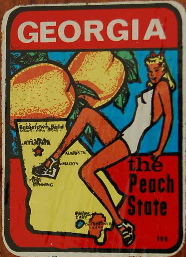 Vintage Travel Decal from Georgia the Peach State